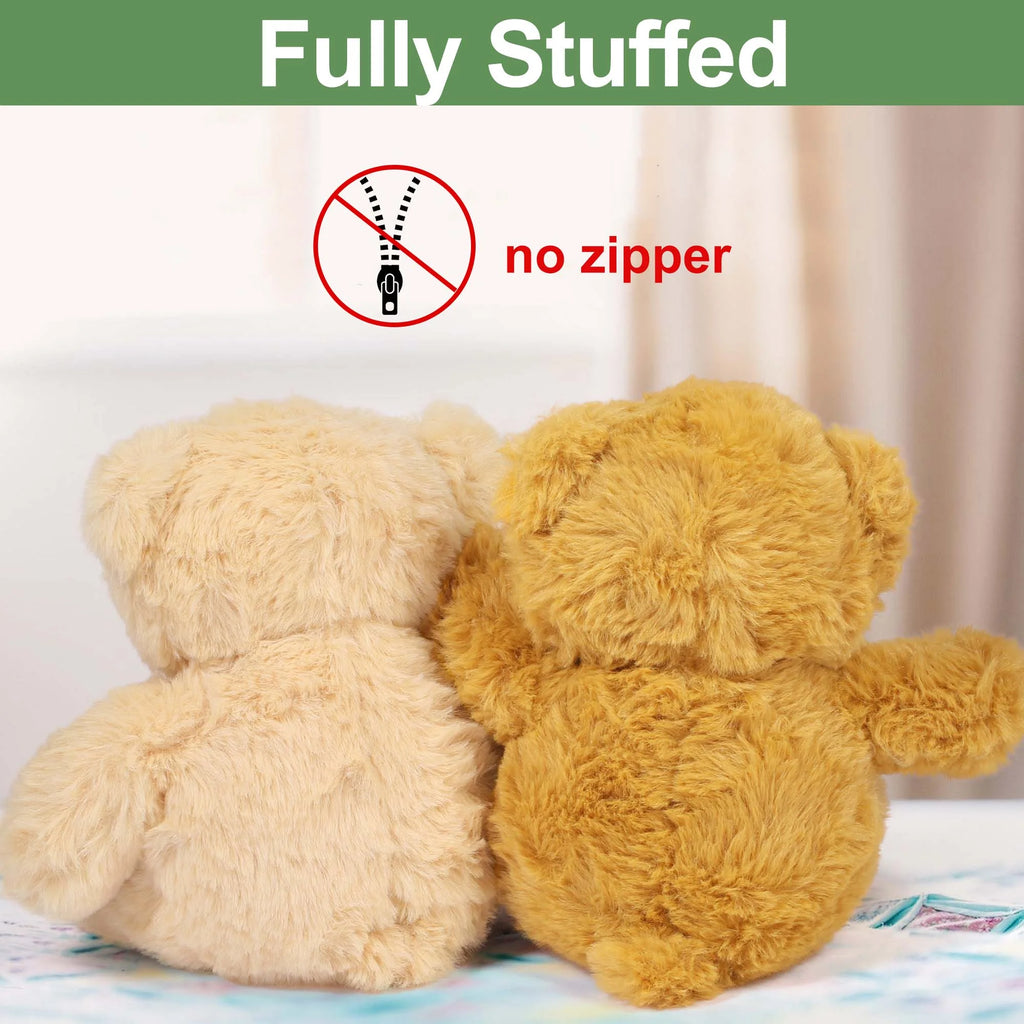 Teddy Bear Stuffed Animal, 6 Pack 10 in Bulk Plush Bear Toy Gifts for Kids Baby Toddlers