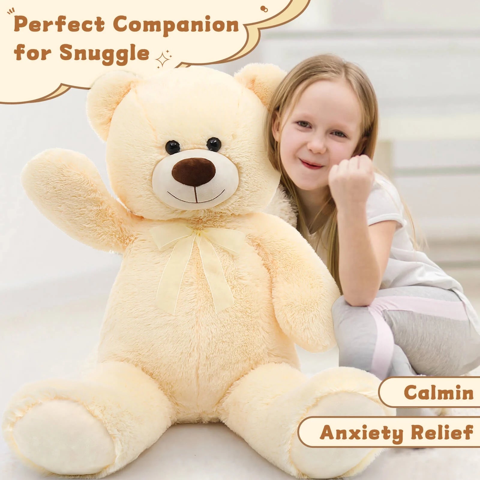 36" Giant Teddy Bear Soft Stuffed Animals Plush Big Bear Toy